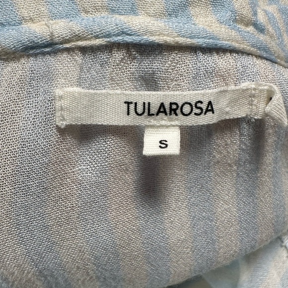 Tularosa Blue and White Striped Crop Top - Picture 6 of 7